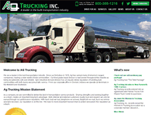 Tablet Screenshot of agtrucking.com